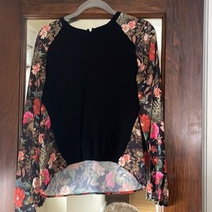 High low floral top